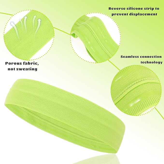 Workout Headbands Non Slip Headband Sport Headbands Sweatbands Elastic Sport Hair Bands for Sports Travel Indoor Fitness Gym