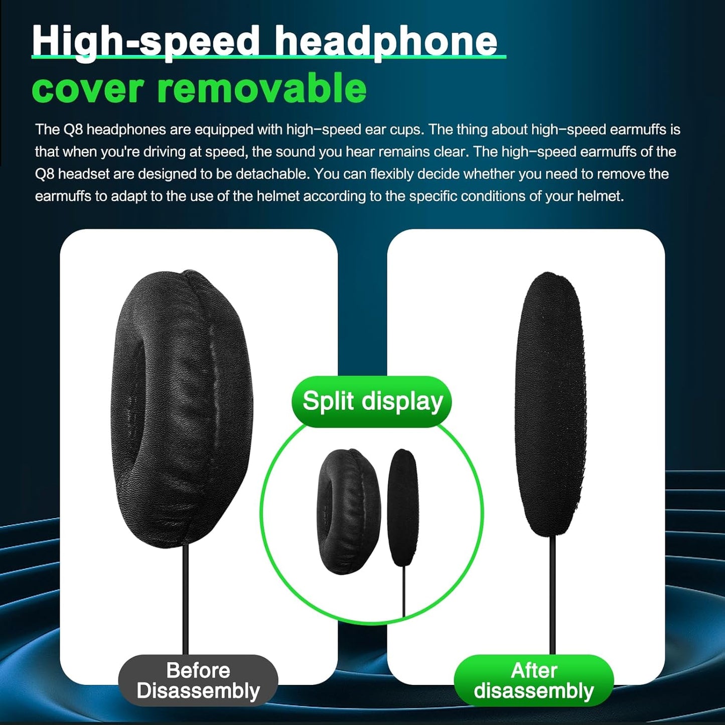 Mesh 3.0 Motorcycle Bluetooth Headset, 6 Riders Group V5.1 Helmet Bluetooth with Music Sharing and CVC Noise Cancellation, IP67 Waterproof Helmet Intercom Communication System(1 Pack)