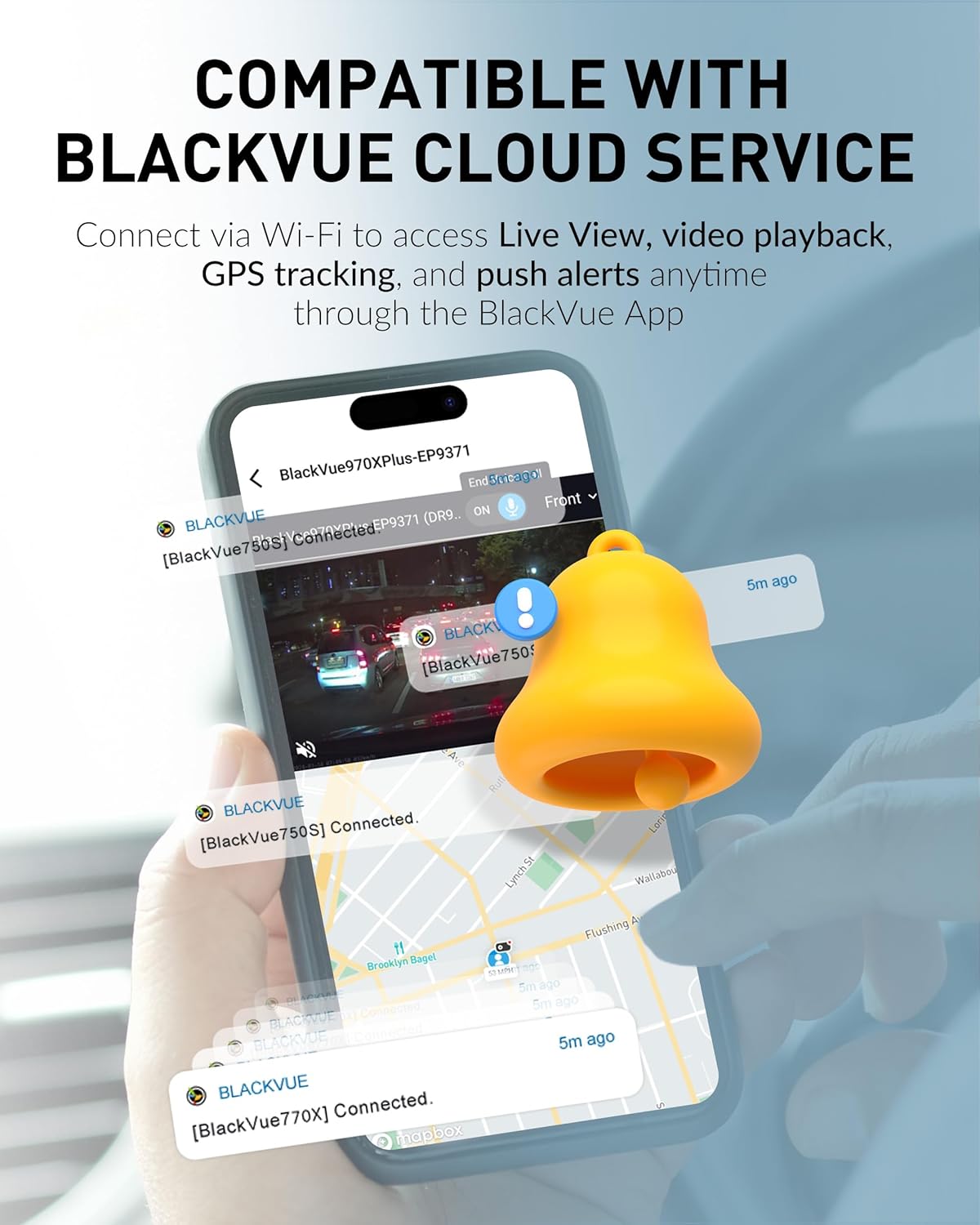 BlackVue DR970X-2CH Plus II Dash Cam – 4K UHD Front & Full HD Rear with STARVIS 2 & HDR, Fast Boot, USB-C, Video Playback via Wi-Fi, Cloud Remote Access, Smart Parking Mode