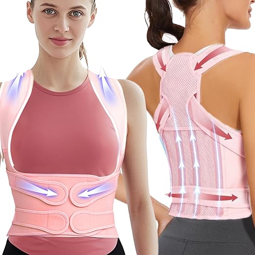 Back Brace Posture Corrector for Women,Adjustable Full Back Brace and Shoulder Straightener,for Back Pain Relief,Hunchback Correction,Scoliosis,Posture Trainer