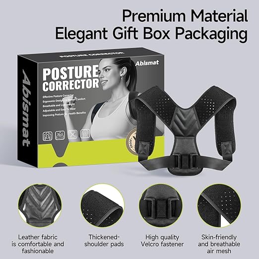 Posture Corrector for Men and Women, Adjustable Shoulder Brace, Invisible Back Support Brace Shoulder Straightener for Neck Shoulder & Upper Back Pain Relief, Medium
