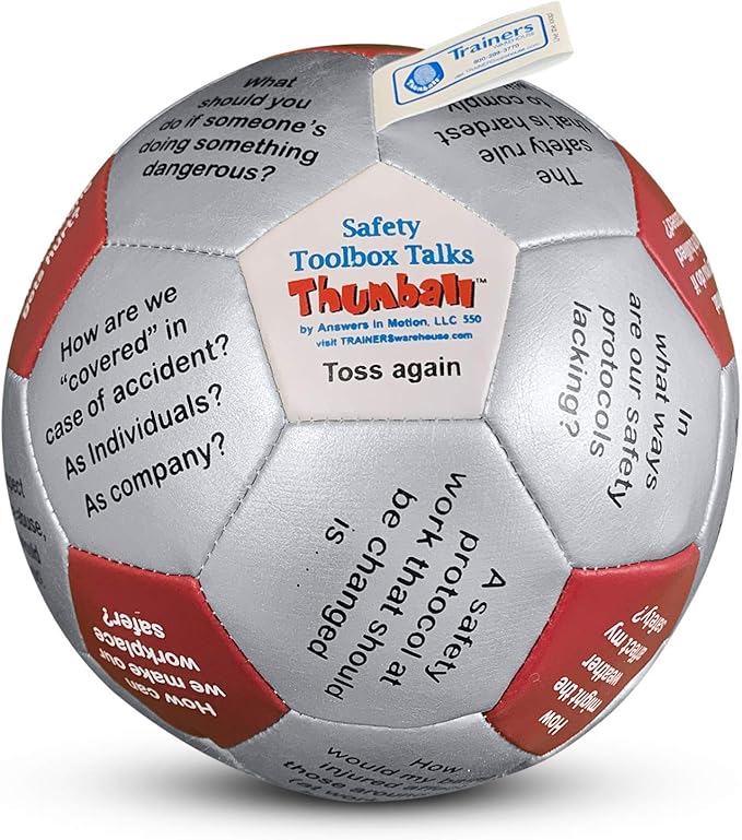 Trainers Warehouse 6" Thumball Collection, 32 Prompts for Conversation, Team Building, Relationship and Training