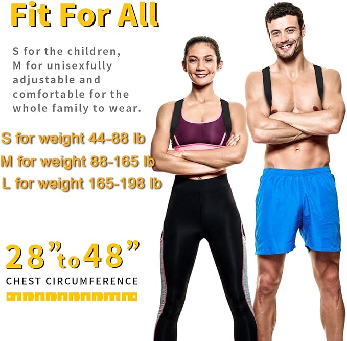 Posture Corrector for Kids,Adjustable Invisible Back Corrector Brace Upper Back Posture Brace for for Women Men Spinal Support to Improve Slouch (Adult Plus)