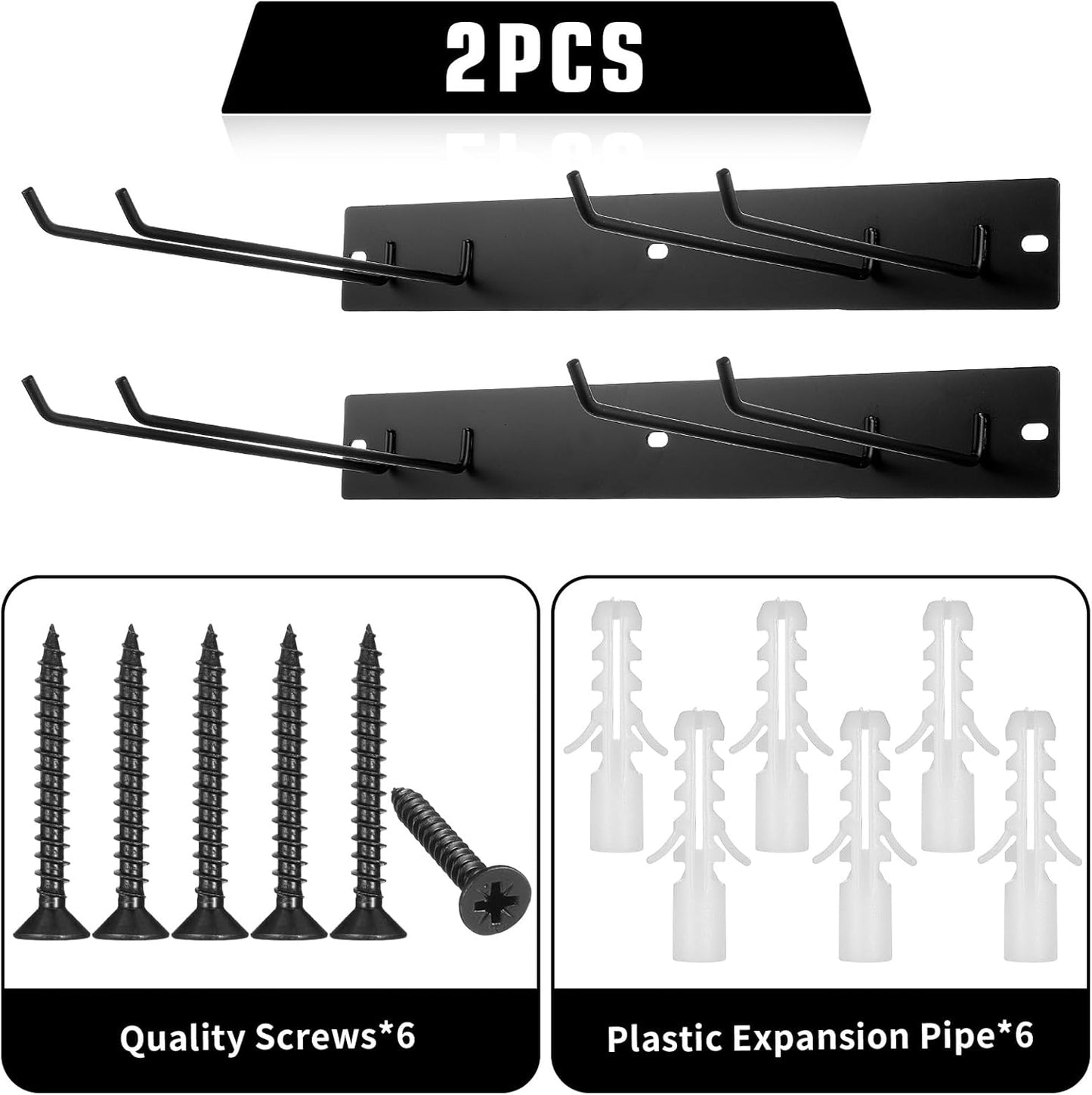 ﻿Folding Chair Storage Rack for Chair Organization and Garage Wall Mount Storage, Garden Tool Rack Organizer (2 Pack)