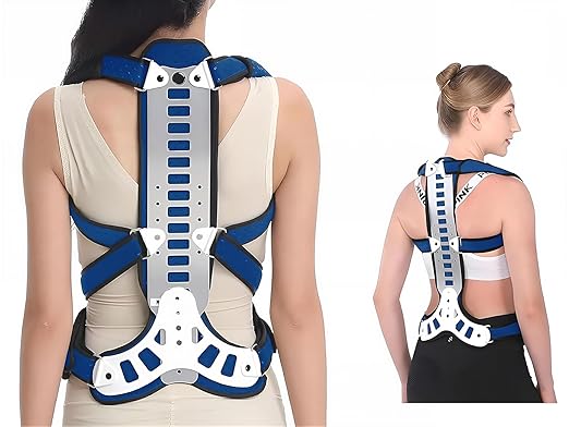 Adjustable Spine Posture Corrector For Back Support, Hunchback, Scoliosis, Kyphosis And Vertebral Compression Fractures For Children, Adults And Elderly (Blue-M)