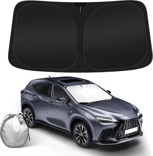 Car Windshield Sun Shade Compatible with 2022 2023 2024 2025 Lexus NX NX250 NX350 NX350h NX450h+ Accessories Foldable Front Window Sunshade Custom for Lexus NX Windshield Sun Visor