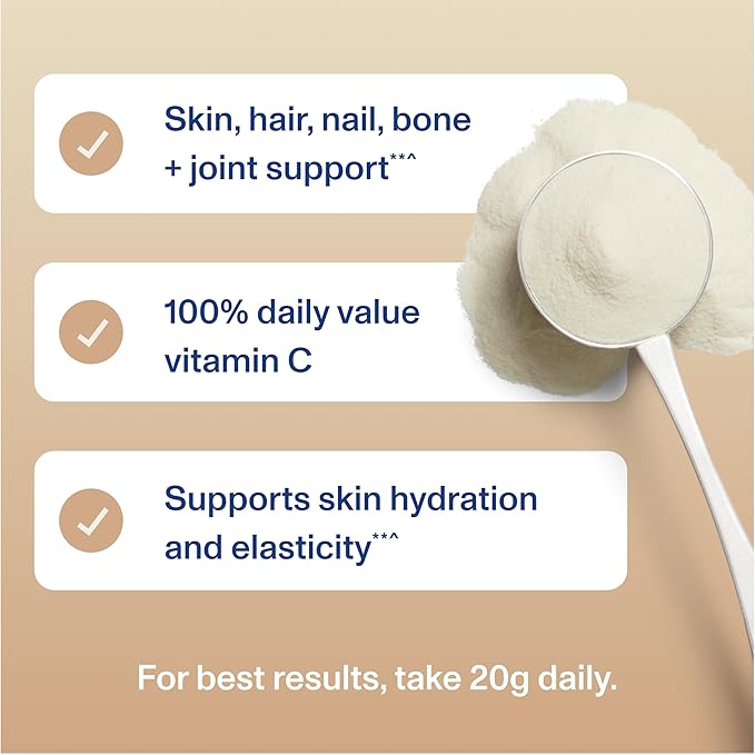 Vital Proteins Collagen Peptides Advanced, Hydrolyzed Peptides with Hyaluronic Acid and Vitamin C - Vanilla Flavor Powder, 21oz