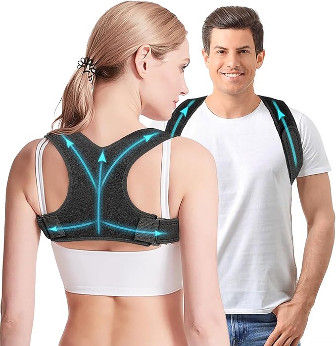 Posture Corrector for Women & Men,Breathable & Adjustable Back Posture Corrector,Invisible Upper Back Brace Support and Providing Pain Relief from Neck, Back and Shoulder,Pain Relief from Bad Posture