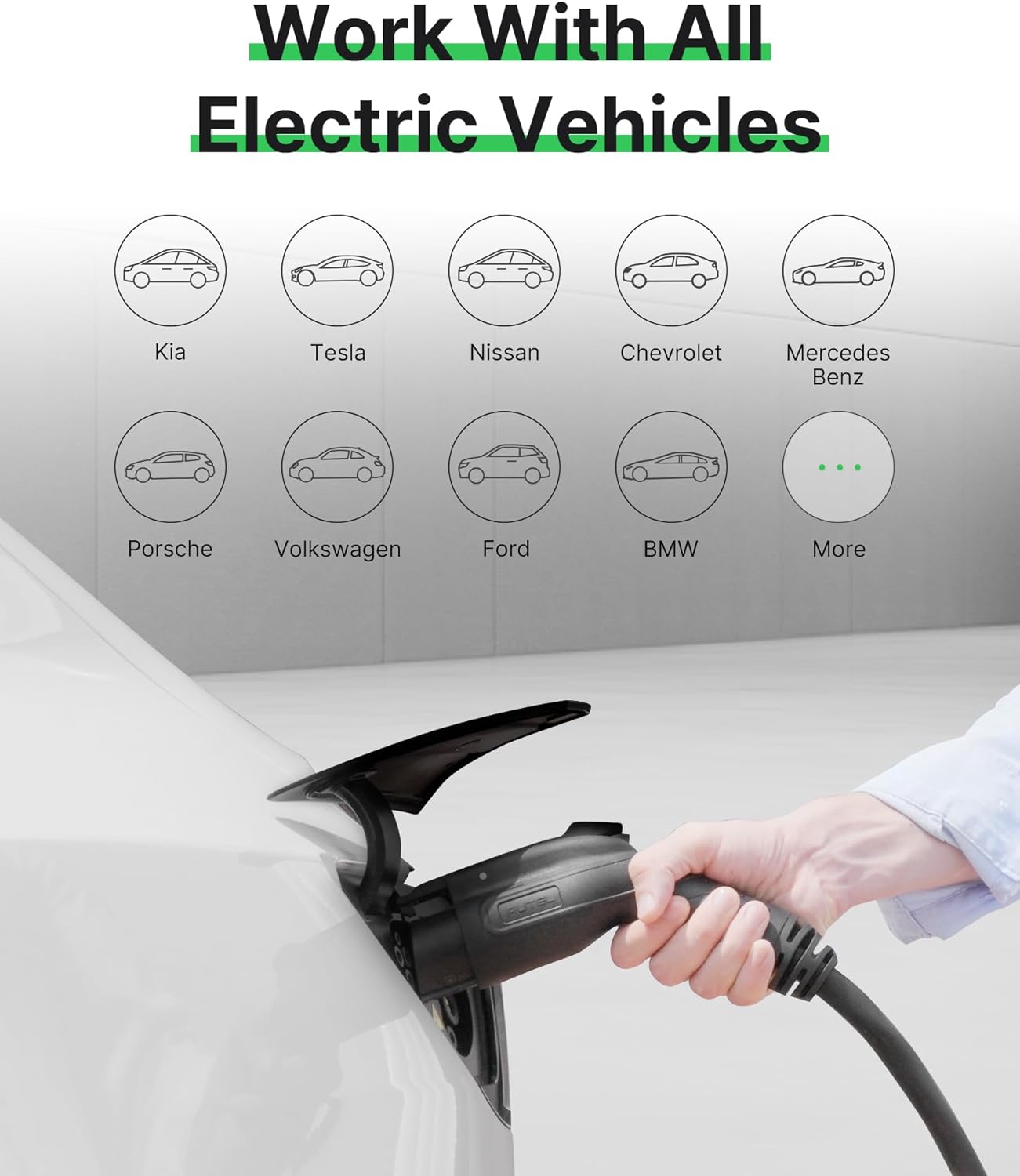 Autel Home Level 2 EV Charger up to 40Amp, 240V, Indoor/Outdoor Fast Electric Vehicle Charging Station with Flexible 25-Foot Cable, NEMA 14-50 Plug, Dark Gray