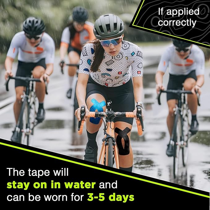 OK TAPE Precut Y-Shape Kinesiology Tape for Shoulder, Knee, Back, 10 Pcs, K Tape Strips, Provide Support & Relieve Discomfort, Water-Resistant Elastic Athletic Tape (3.5" x 10", Beige)