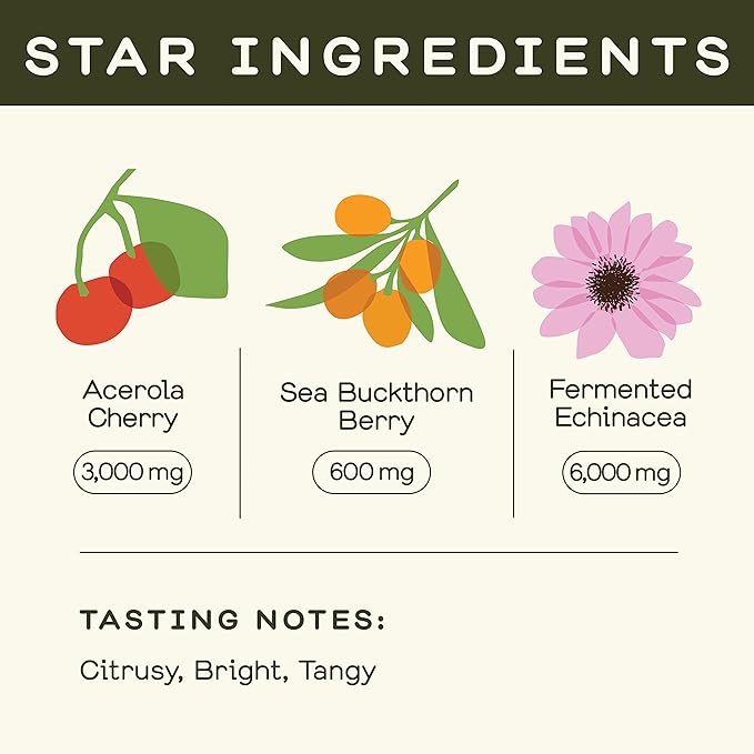 Greenhouse Juice Organic Farma-C+ Wellness Shots Vitamin C Immune Shot Cold-Pressed with Orange, Acerola Cherry, Sea Buckthorn Berry and Fermented Echinacea | Vegan & Gluten-Free (2 Oz, Pack of 12)