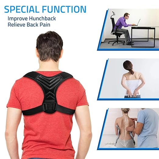 Comfortable Posture Corrector for Men, Women and Teenagers, adjustable, breathable corrector with Elastic Support Upper Back Brace, Shoulder, Lumbar Support Belt-Corset, Fits Discreetly Under Clothing. Size - S