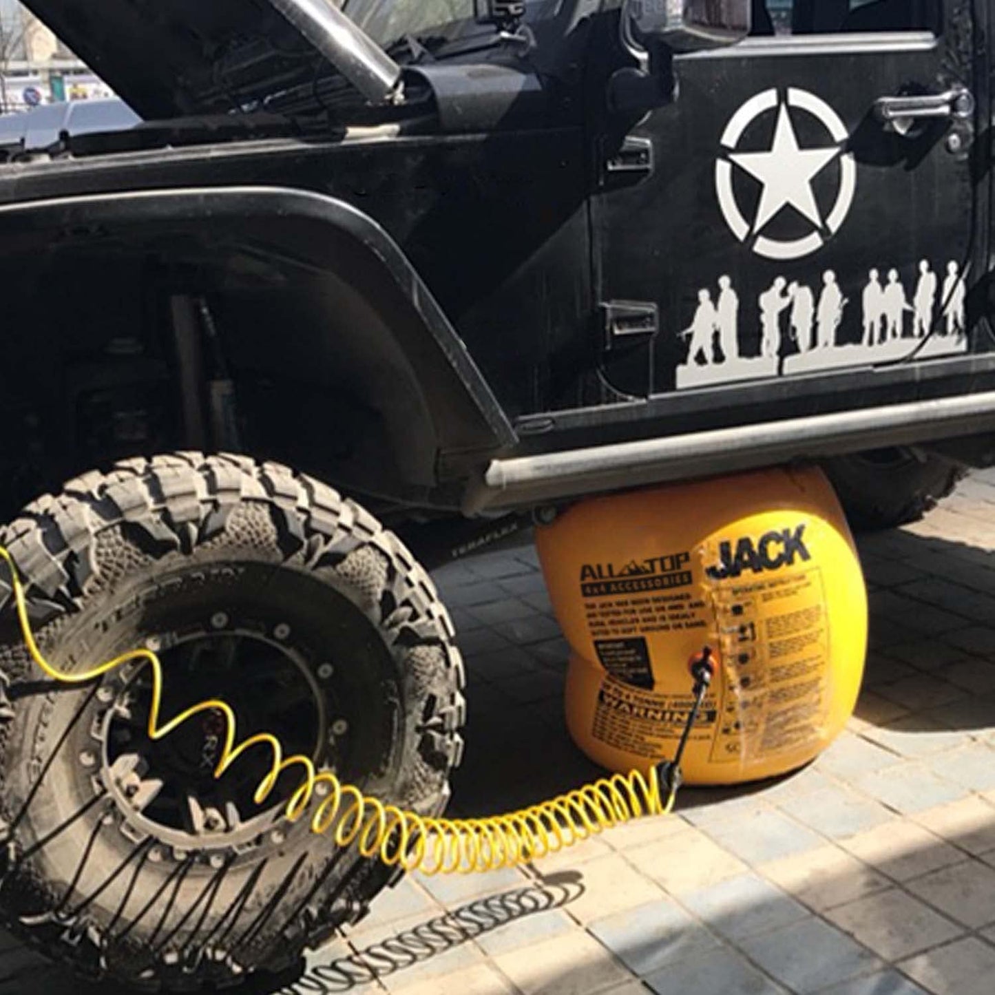 ALL-TOP Off-Road Exhaust Air Jack, 31inch Lift 8800Lbs Capacity, Inflatable Soft Jack for Low Clearance, fits Air Compressor & Exhaust