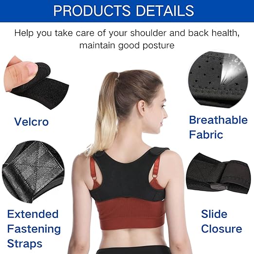Posture Corrector for Women, Breathable Back Brace Posture Corrector, Adjustable Back Support Brace, Posture Corrector for Men, Back Straightener Posture Corrector, Relief for Neck, Shoulder Pain