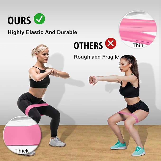 Resistance Bands for Working Out, Exercise Bands Resistance Bands Set with 5 Resistance Levels, Multi-Colored Workout Bands for Indoor & Outdoor Fitness, Leg Strength Training, Yoga