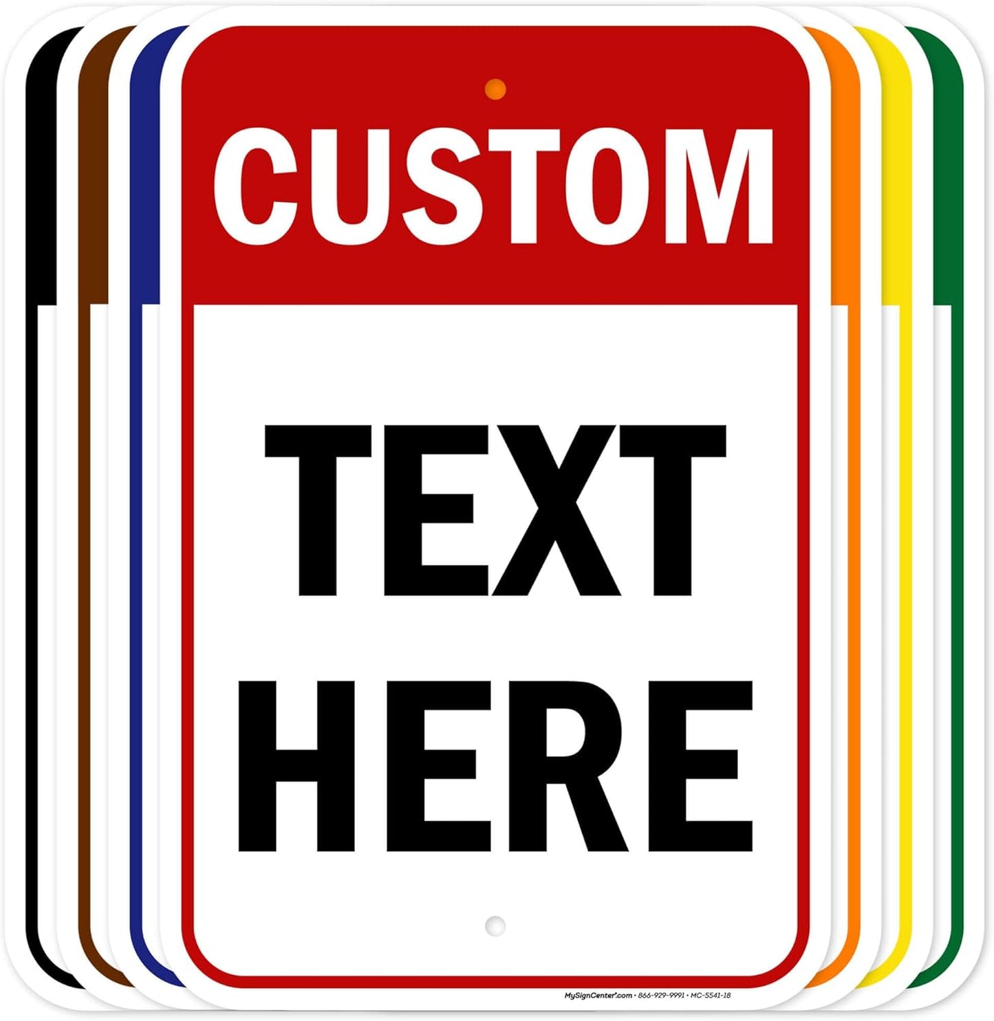 Custom Sign, Custom Sign for Business, Indoor/Outdoor use. 12x18 Inches, Rust Free .063 Aluminum, Fade Resistant, Made in USA by My Sign Center (Header)