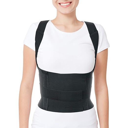 ORTONYX Comfort Back Brace Posture Corrector for Women and Men, Shoulder Clavicle Thoracic Support/L