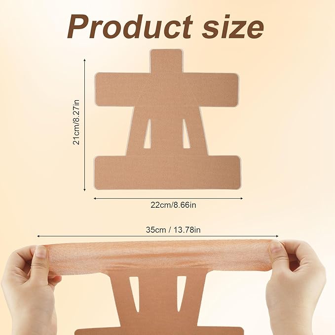 10pcs Precut Tape for Shoulder, Breathable & Latex-Free Athletic Tape for Shoulder Muscle Support & Stability, Elastic Self-Adhesive Sports Patch Strips Fit Men Women Supplies(Beige)