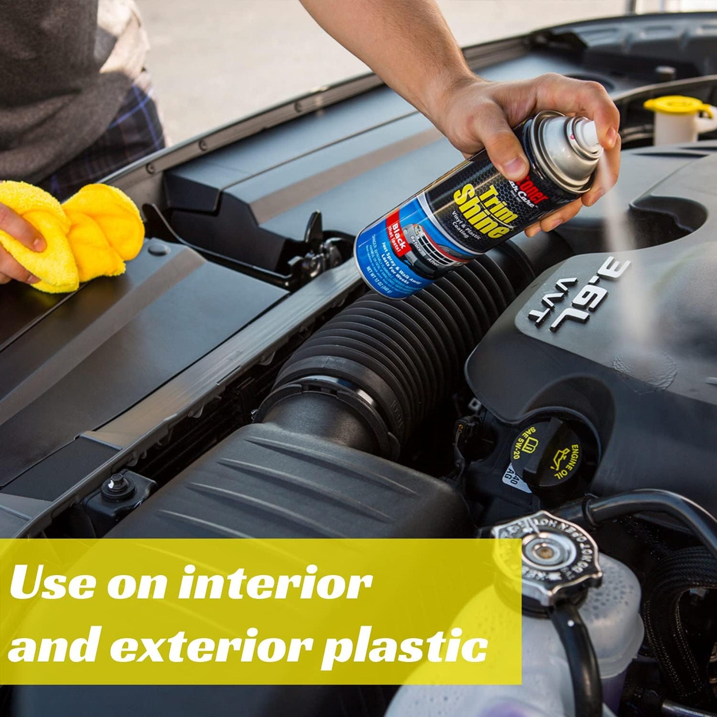 Stoner Car Care 91034-4PK Trim Shine – Vinyl and Plastic Protectant Coating for Interior & Exterior Car Detailing – Restores OEM Color, Adds Shine, UV & Water Protection – 12 Oz, Pack of 4