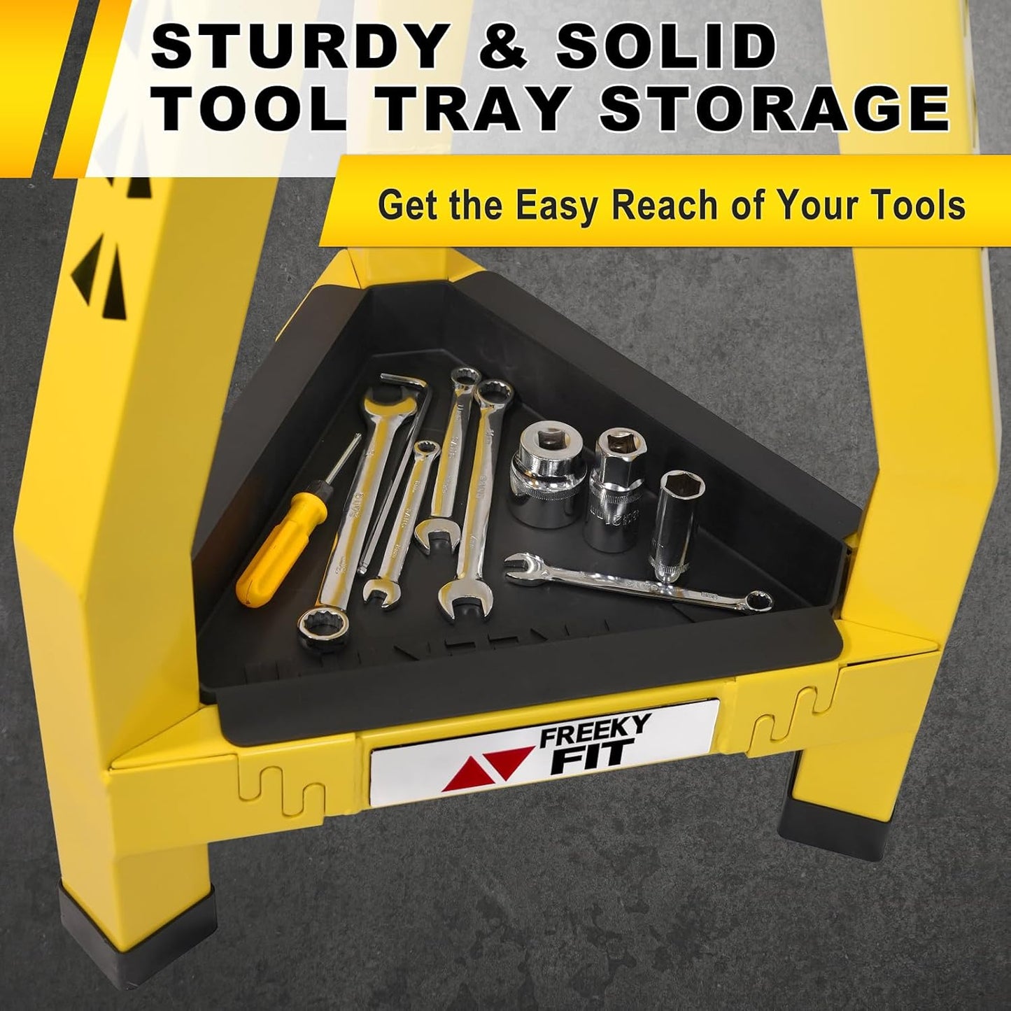 Adjustable Tall Shop Stool, Mechanic Garage Bar Stool Chair, Work Metal Chair for Workshop,360° Swivel Padded Seat, Tool Tray Storage, 350 LBS Capacity, Heavy Duty, Yellow