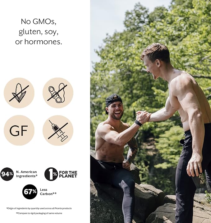 ProMix Nutrition Whey Protein Isolate Powder, Chocolate - Grass-Fed - ­Post Workout Fitness & Nutrition Shakes, Smoothies, Baking & Cooking Recipes - Gluten-Free & Keto-Friendly - 5lb