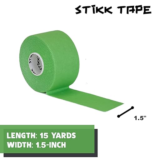STIKK Athletic Tape - 3pk Green Athletic Tape - 1.5 inch x 15 Yards - Athletic Tape for Stabilizing & Supporting Muscles and Joints - Athletic Training Supplies to Safeguard Against Sports Injuries