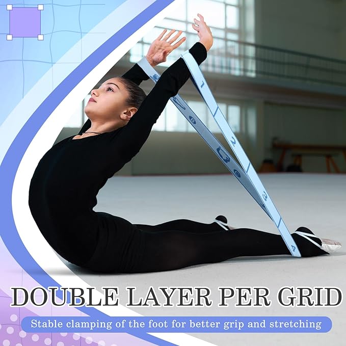 Stretch Strap for Kids Elastic Gymnastics Stretching Ballet Dance Band with 8 Loops Adjustable Exercise Training Resistance Strap for Children Stuff Pilates Latin Yoga Equipment