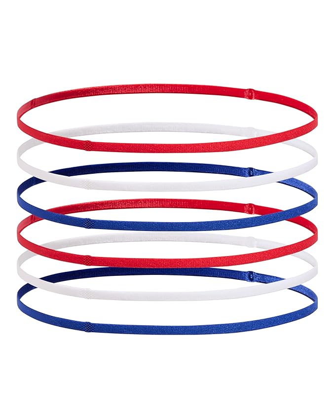 Under Armour Womens Mini Elastics 6 Pack, (600) Red / / White, One Size Fits Most