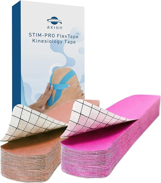 Kinesiology Tapes PRECUT Beige Pink | 50 Pre-Cut Sport Tape Strips 10x2 in | Waterproof • Skin-Friendly • Elastic | Kinesiology Tapes Ideal for Sports