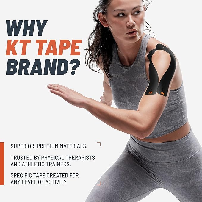KT Tape, Original Cotton, Elastic Kinesiology Athletic Tape, 125’ Uncut Roll