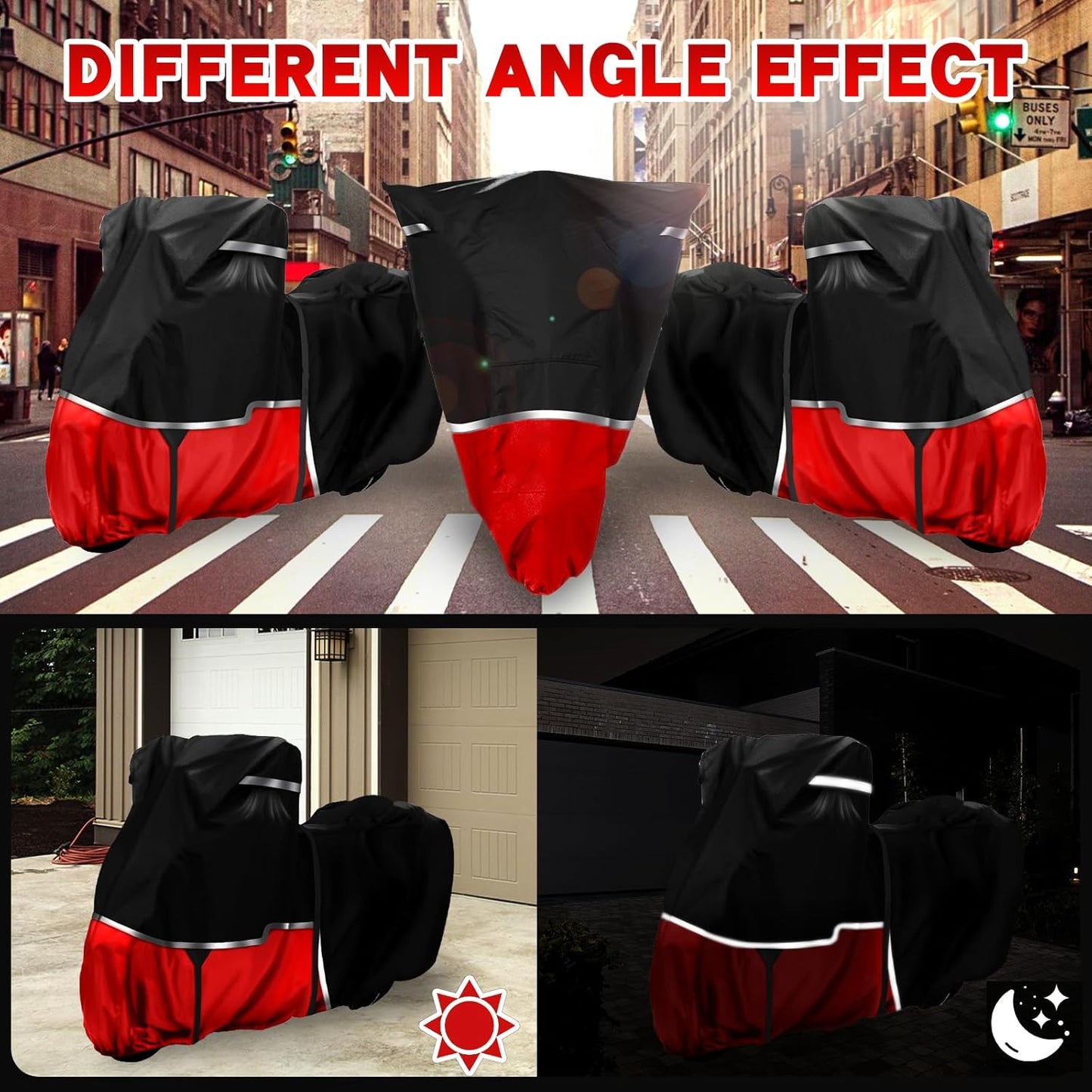 420D Waterproof Motorcycle Cover Replace for Harley Davidson Touring Models, Road Glide Special, Electra Glide Standard Motorcycle Cover for Snow Rain Dust Protection