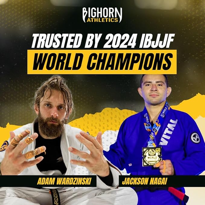 Bighorn Athletics Jiu Jitsu Finger Tape | Residue-Free Athletic Finger Tape for Sports & Injuries: Rock Climbing, Volleyball, Football, Basketball, Hands & Toes | 0.3-Inch x 45-feet, 8-Rolls, Orange