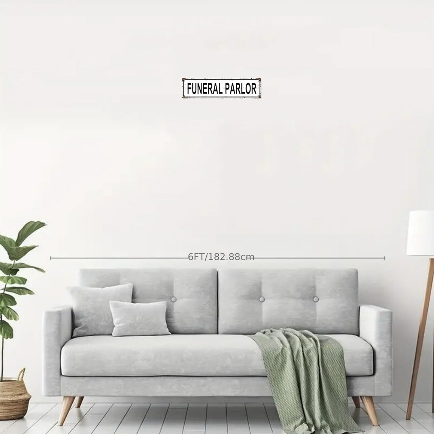 Funeral Parlor Vintage Metal Tin Sign, Street Sign, Home Decor, Room Decor, Wall Decor, Bathroom Decor, Bar Decor, Cafe Decor, Garage Decor, 16 x 4 Inch