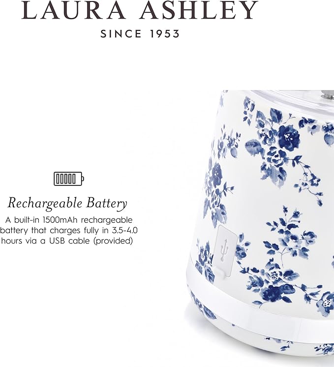 Laura Ashley Portable Blender by VQ - Compact, Powerful & Easy to Use USB Rechargeable Mini Blender for Smoothies and Shakes With 450 mL Bottle - for Kitchen/Gym/Travel