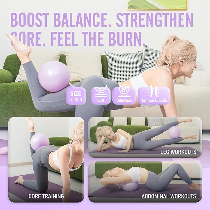 JKSHMYT Pilates Ring-14.5" Home Pilates kit with Padded Handles, Mini Ball, Resistance Bands, Guide & Bag, Better me Pilates Essentials Set for Workouts Women