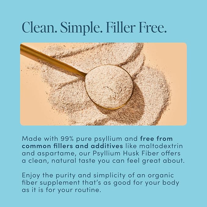 Psyllium Husk Fiber Lemonade 20 Count Travel Packs (6g Per Packet) - Psyllium Husk Powder for Digestive Health & Bloating Relief, Gluten Free, Sugar Free Prebiotic Fiber Powder, Non-GMO Supplement