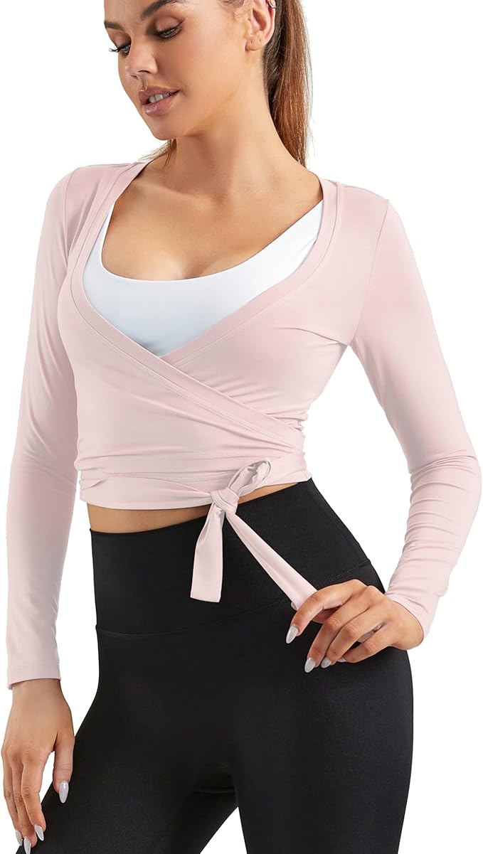 Women Tie Front Shrug Long Sleeve Bolero Cardigan Lightweight Casual Tops