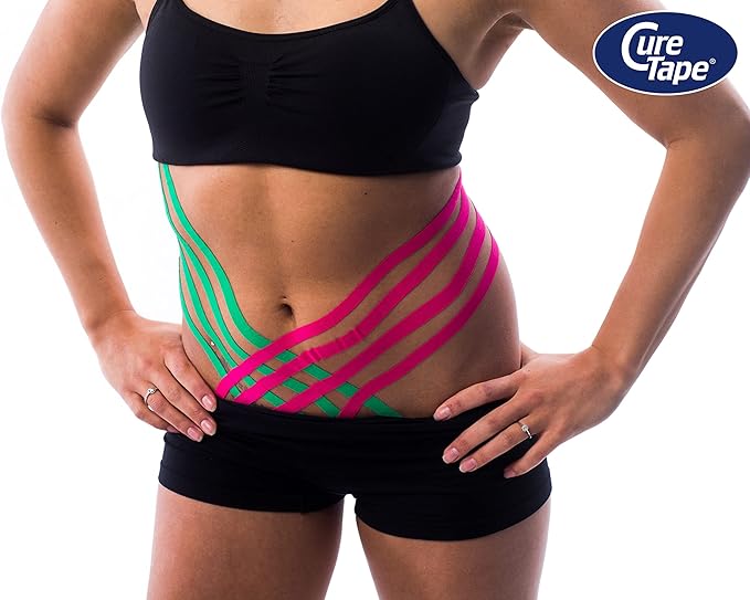 CureTape Sports | Kinesiology Tape for Muscle & Joint Pain | Elastic Therapeutic Tape | Waterproof Athletic Tape | Medical K Tape | 30% Stronger Adhesion | Pink | 2inx16ft | (Pack of 1)
