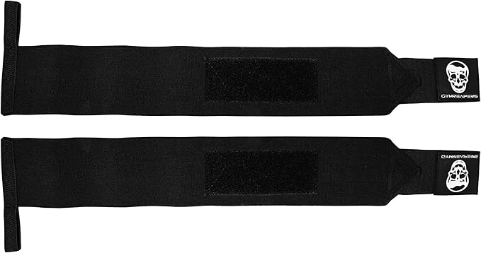 Wrist Wraps Weightlifting - Stiff Heavy Duty 18 inch Wraps With Thick Thumb Loop For Powerlifting, Bodybuilding, Cross Training, & Heavy Presses