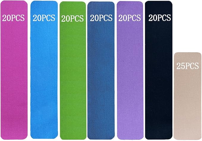 Kinesiology Tape Precut-85 Strips | Elastic Cotton Athletic Tape for Joints Support & Muscle Pain Relief-2inch x 10inch| Hypoallergenic & Waterproof K Tape for Ankle Knees Running Any Activity(7Color)
