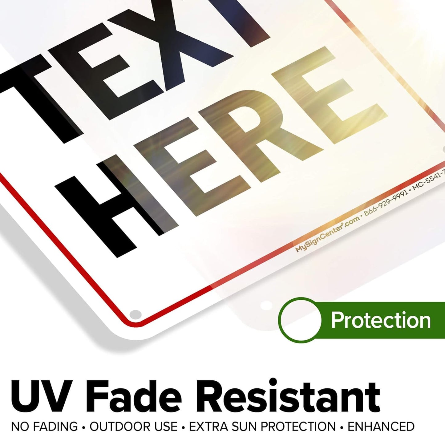 Custom Sign, Custom Sign for Business, Indoor/Outdoor use. 7x10 Inches, Rust Free .040 Aluminum, Fade Resistant, Made in USA by My Sign Center (Header)