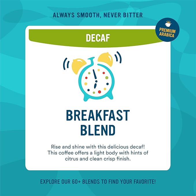 Cameron's Coffee Roasted Whole Bean Coffee, Decaf Breakfast Blend, 4 Pound