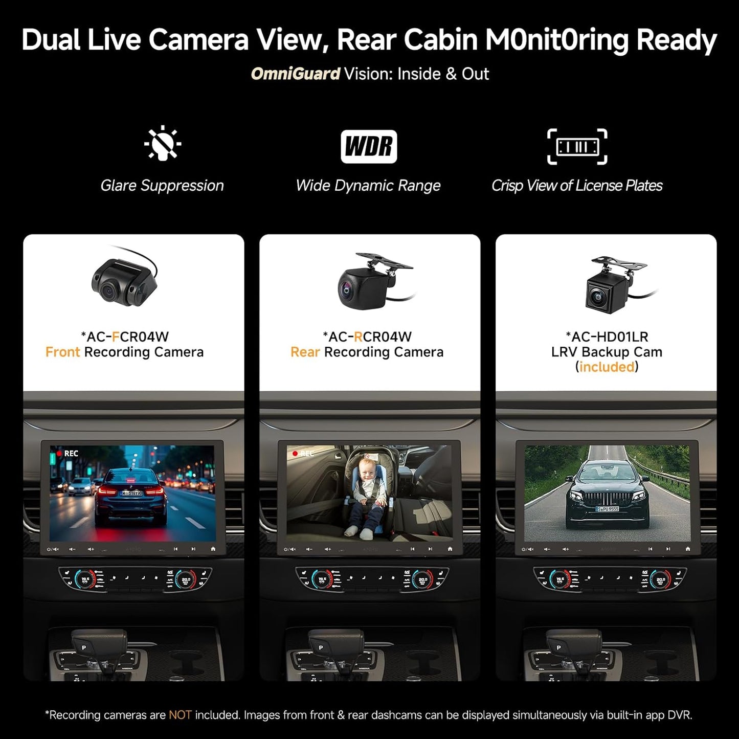 10" Android Car Stereo for Double Din & Single Din, Floating Screen Head Unit with 4G LTE, Dual BT, Wireless CarPlay&Android Auto, AI-Chat, 4G+32G, Backup Camera with Live Rear View