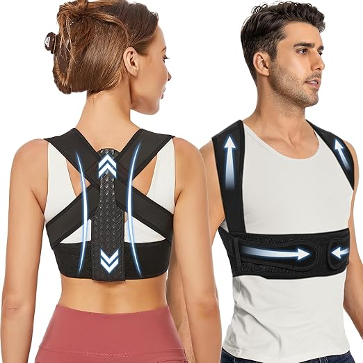 Posture Corrector for Women, Back Brace Posture Corrector Neck Hump, Back Support for Men and Women - Upper Back Pain Relief, Improve Posture, Correct Hunchback, Slouching, Kyphosis(S)