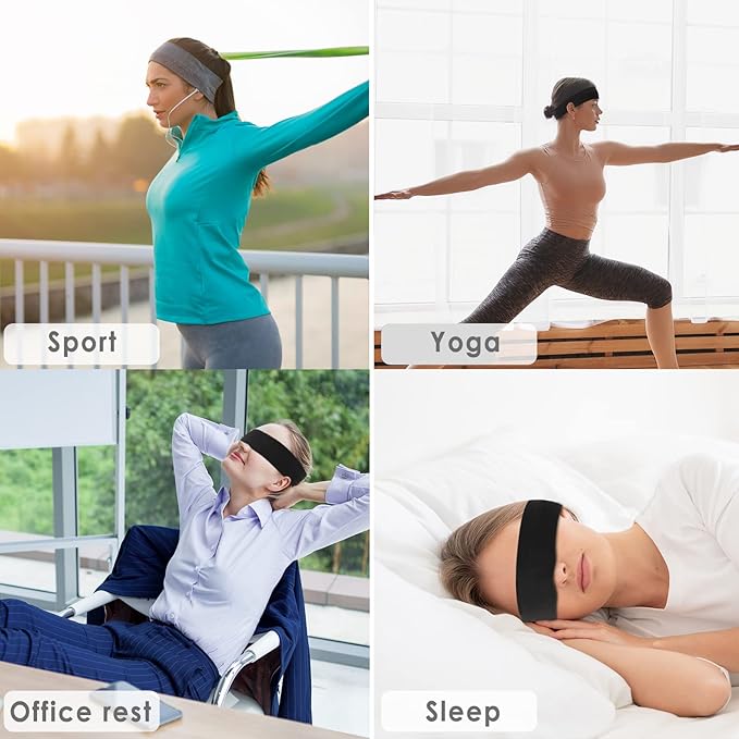 Headbands for Women 9Pcs, Cotton Like Headbands Women Men 2.5 inch Wide, Soft Sweat Wicking Stretchy Headband for Women Girls Sports Yoga Running