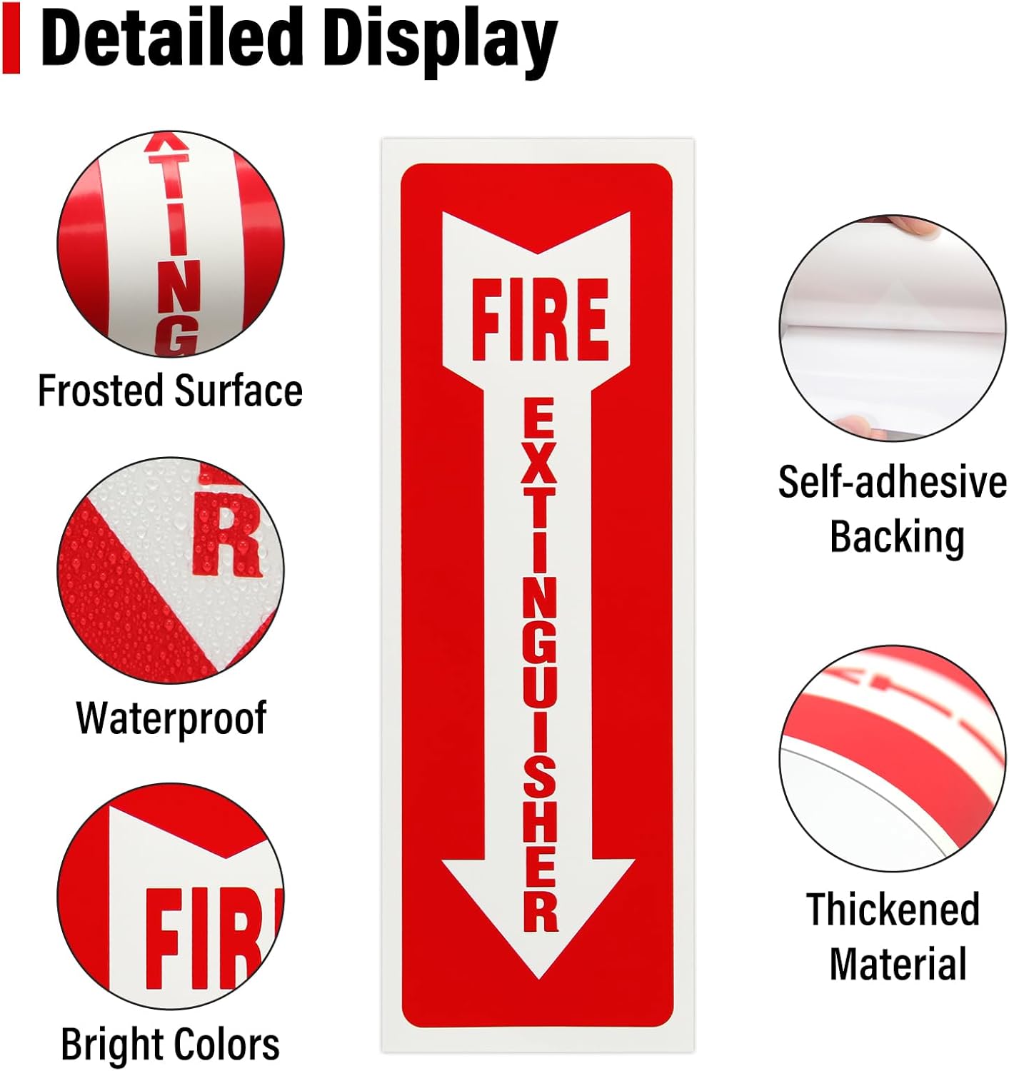 Madrigal Fire Extinguisher Glow in the Dark Sticker Sign,fire extinguisher sign,8Pack-4x12"Premium Self-Adhesive Vinyl for UV, Weather, Scratch, Water and Fade Resistance, Indoor and Outdoor