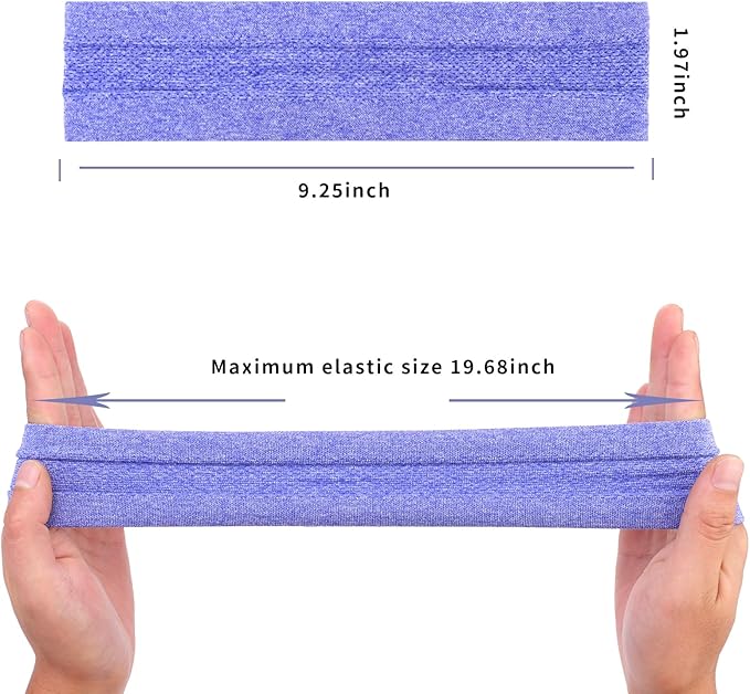 Workout Headbands Non Slip Headband Sport Headbands Sweatbands Elastic Sport Hair Bands for Sports Travel Indoor Fitness Gym