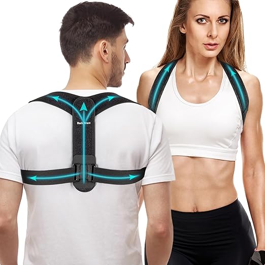 Posture Corrector for Women & Men, Adjustable & Breathable Upper Back Brace， Back Straightener Posture Corrector Support straightener, Providing Pain Relief from Lumbar