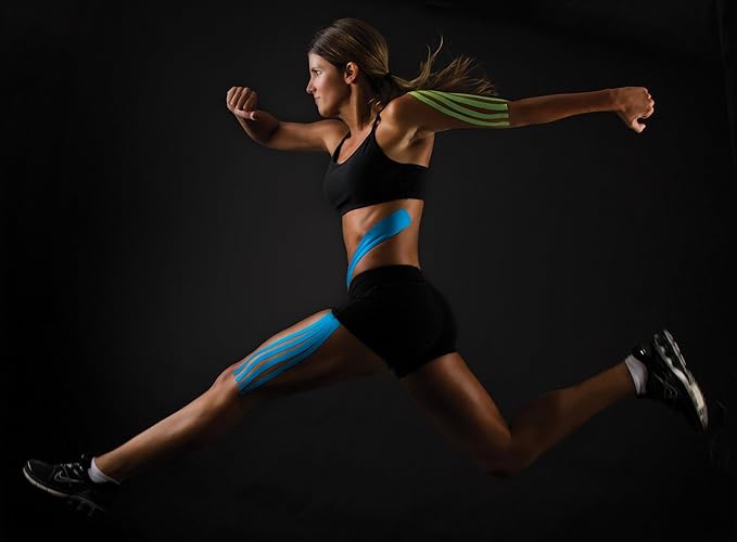 Kinesiology Tape - 5M Precut K Tape Roll - Premium Athletic Tape - Support and Prevent Injuries - Multiple Colors Available