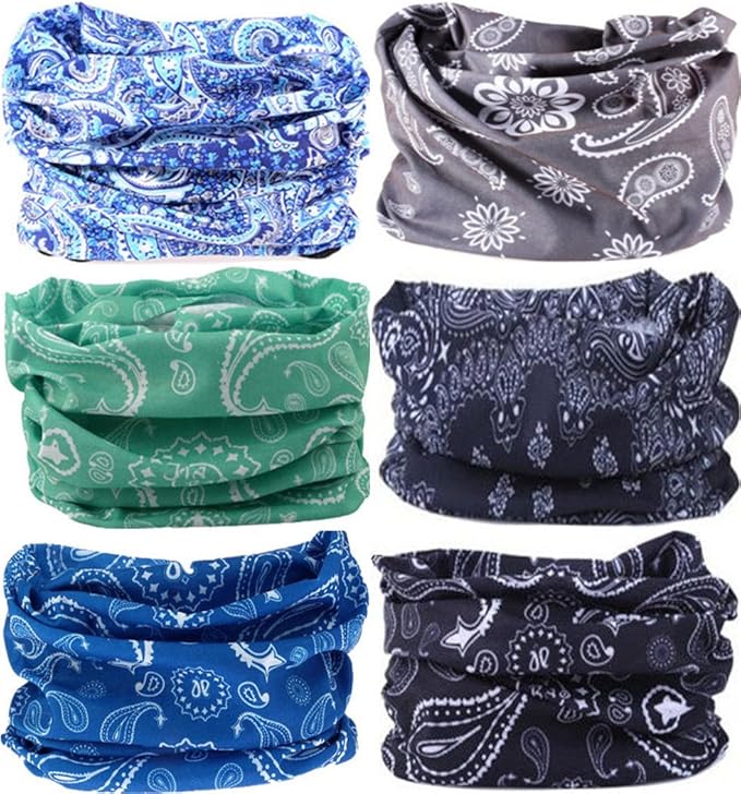Headband Neck Gaiter Head Wrap Headwear Face Mask Magic Scarf Bandana for Men and Women